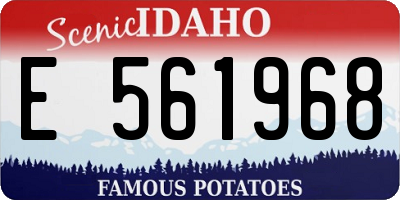 ID license plate E561968