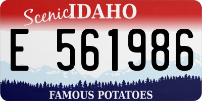 ID license plate E561986