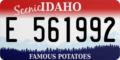 ID license plate E561992