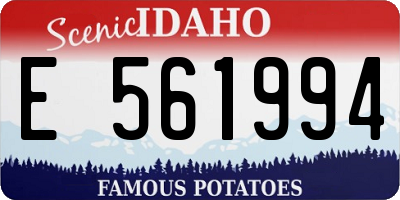 ID license plate E561994