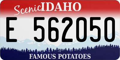 ID license plate E562050
