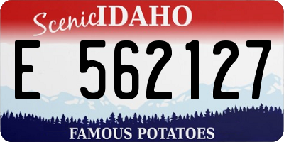 ID license plate E562127
