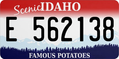 ID license plate E562138