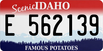 ID license plate E562139