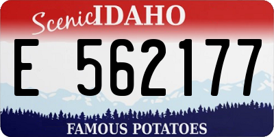 ID license plate E562177