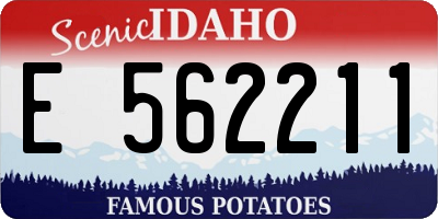 ID license plate E562211