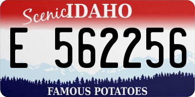 ID license plate E562256