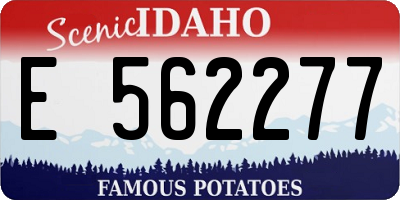 ID license plate E562277