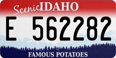 ID license plate E562282