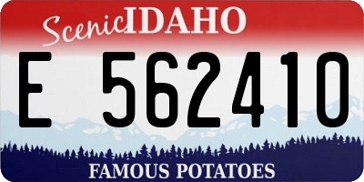 ID license plate E562410