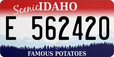 ID license plate E562420