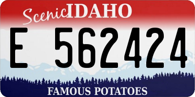 ID license plate E562424