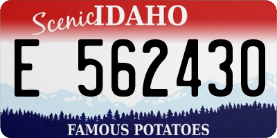 ID license plate E562430