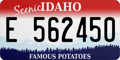 ID license plate E562450