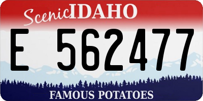 ID license plate E562477