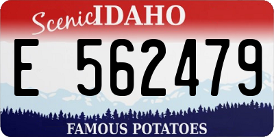 ID license plate E562479