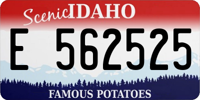 ID license plate E562525