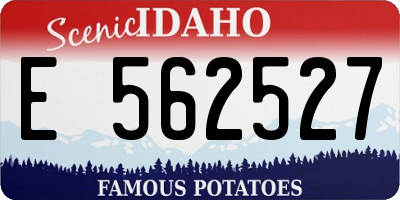 ID license plate E562527