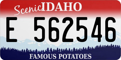 ID license plate E562546