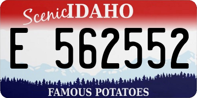 ID license plate E562552