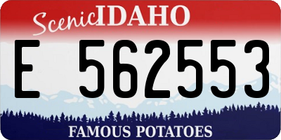 ID license plate E562553