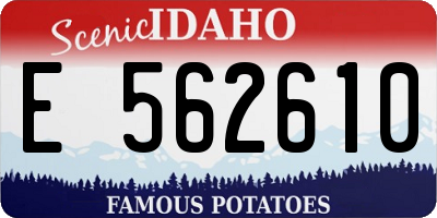 ID license plate E562610