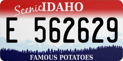 ID license plate E562629