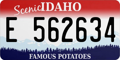 ID license plate E562634