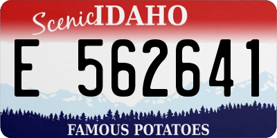 ID license plate E562641