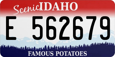 ID license plate E562679
