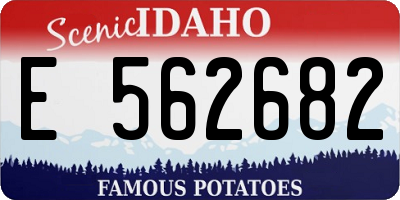 ID license plate E562682