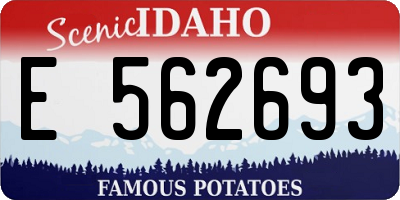ID license plate E562693
