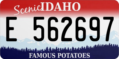 ID license plate E562697