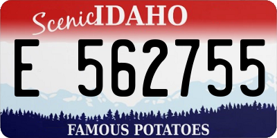 ID license plate E562755