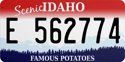 ID license plate E562774
