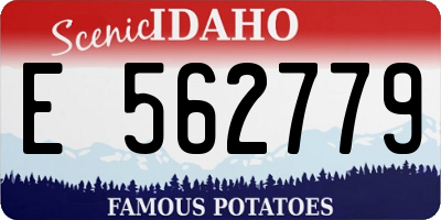 ID license plate E562779