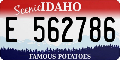 ID license plate E562786