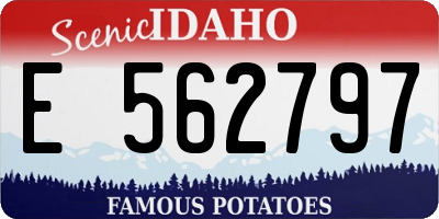 ID license plate E562797