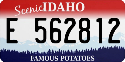 ID license plate E562812