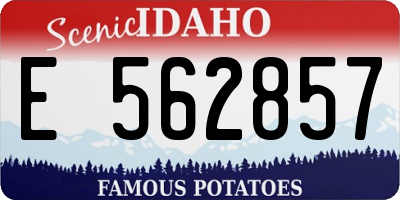 ID license plate E562857