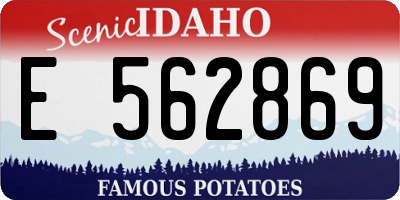 ID license plate E562869