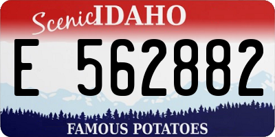 ID license plate E562882