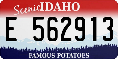 ID license plate E562913
