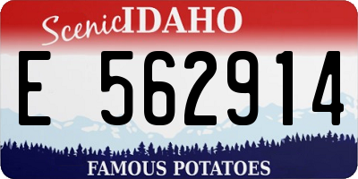 ID license plate E562914