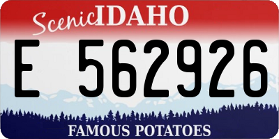 ID license plate E562926