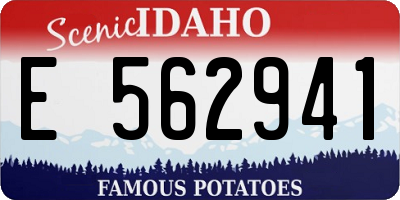 ID license plate E562941