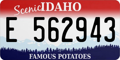 ID license plate E562943