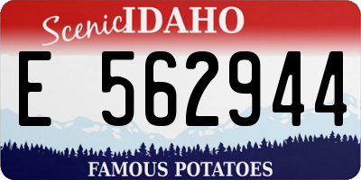 ID license plate E562944