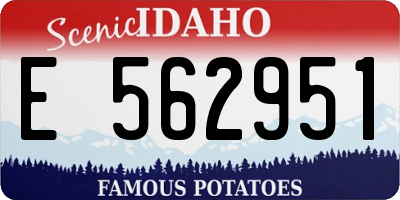 ID license plate E562951