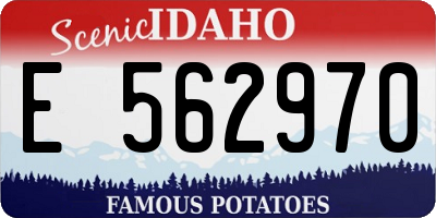 ID license plate E562970